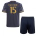 Real Madrid Federico Valverde #15 Dětské Oblečení Venkovní Dres 2023-24 Krátkým Rukávem (+ trenýrky)